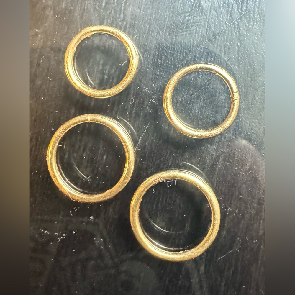 Various Solid 14k Yellow Gold Hinged Clickers - image 1